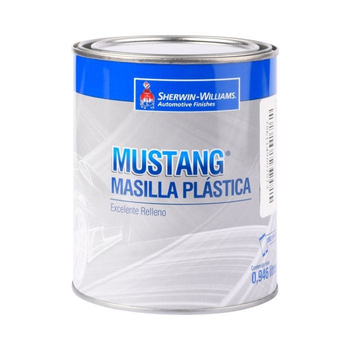 MASILLA PLASTICA CON CATALIZADOR DE 1 LITRO MUSTANG