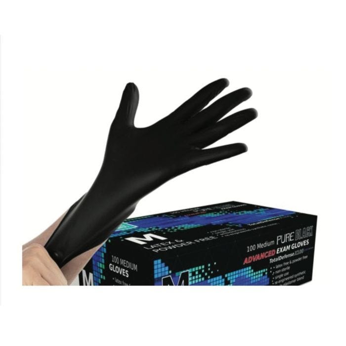 CAJA DE 200 GUANTES DE NITRILO NEGRO TALLA L DRE HEALTH