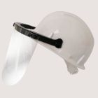 CASCO INDUSTRIAL BLANCO CON PROTECCION FACIAL PANTALLA ESTIRENO Y AJUSTE CON CORREA