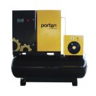 Compresor de aire de tornillo 3 en 1 500 litros secador de aire 20 HP 75 CFM Trifásico PORTEN