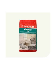 EMPORADOR PORCELANA GROUTEX SIN ARENA COLOR BLANCO 2KG INTACO