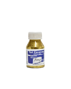 gel escarcha dorado franco