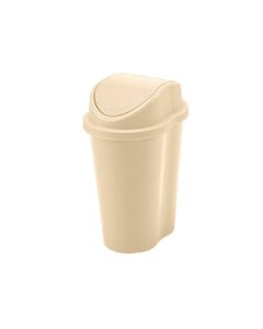 TACHO CON TAPA VAIVEN PVC DE 25 LITROS COLOR BEIGE STYLE RIMAX