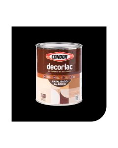 DECORLAC NEGRO BRILLANTE LITRO CONDOR