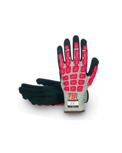 GUANTE ANTI IMPACTO HPPE GRIS SIN COSTURAS NBR NEGRO #9 BODERO
