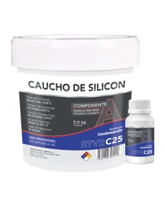 CAUCHO DE SILICON C25 CON CATALIZADOR 5 KILOGRAMOS