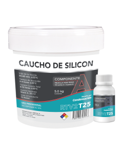 CAUCHO DE SILICON T25 CON CATALIZADOR 5KG