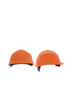 Casco zircón rachet de polipropileno naranja DELTA