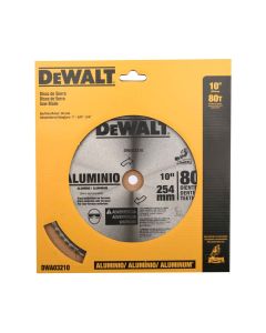 Disco de sierra circular para aluminio de 10 pulgadas x 80 dientes DEWALT