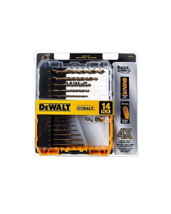 JUEGO DE 14 BROCAS DE COBALTO PARA METAL Y MADERA DEWALT
