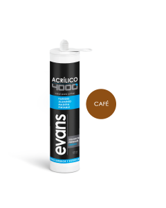 Sellador Acrílico para juntas de Paredes, Aluminio y Madera color Café EVANS