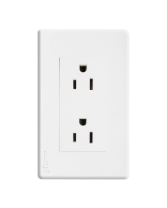TOMACORRIENTE DOBLE POLAR 15A 125 250V BCO AQUA