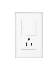 TOMACORRIENTE POLAR 15A CON INTERRUPTOR 10A 125 250V BLANCO AQUA