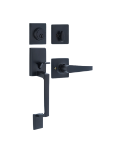 JUEGO CERRADURA ENTRADA MARSELLA NEGRO MATE LLAVE DE SEGURIDAD FANAL