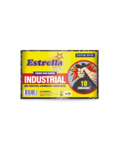 PAQ 10UN FUNDA BASURA INDUST 30X36" ESTRELLA