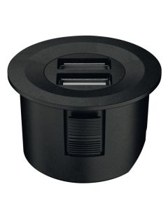 CARGADOR USB RDO P' ESCRITORIO 12V BCO MATE HAFELE