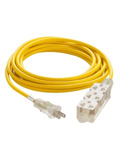 EXTENSION ELECTRICA BANANA SJT 2X18AWG 3 METROS AMARILLA CORDS
