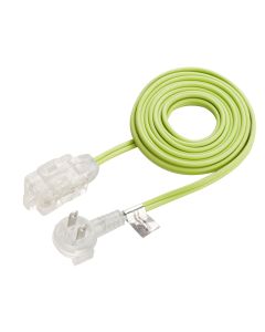EXTENSION ELECTRICA CUBE TAPS  2 X 16 AWG 2 METROS VERDE LIMON CORDS