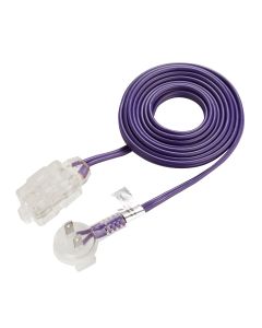 EXTENSION ELECTRICA CUBE TAPS  2X16AWG 2 METROS VIOLETA CORDS