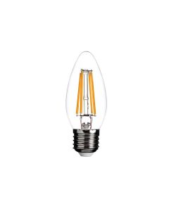 FOCO VELA LED FILAMENTO SAFIRO TRNSP E27 4W 2700K 100-130V 35X92MM 440LM LEDEX