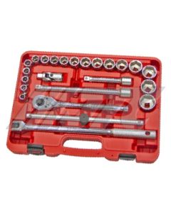 JUEGO DE 24 DADOS MANDO DE 1/2" 6PT 10-32MM JTC TOOLS