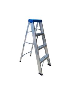 ESCALERA DE ALUMINUO DE DOBLE LADO 4 GRADAS 1.26MT KENDO