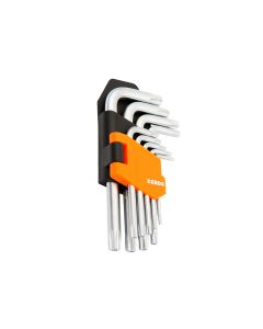 JUEGO DE 9 LLAVES TORX T10 - T40 EXTRA LARGAS KENDO
