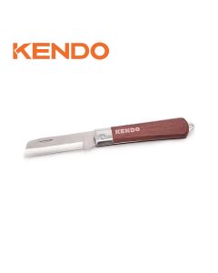 NAVAJA ELECTRICISTA PLEGABLE RECTO 20CM – 8 PULGADAS MANGO MADERA KENDO