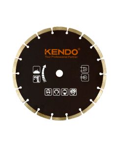 DISCO CORTE DIAMANTE SEGMENTADO 230 MM / 9" X 16 / 20 / 22 / 25 MM KENDO