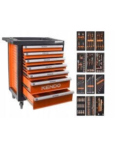 Gabinete con 179 herramientas en 7 bandejas KENDO