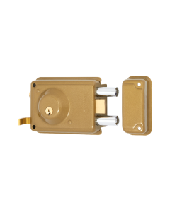 CERRADURA SOBREPONER RIMLOCK 72MM DERECHA BEIGE BLINDADA KWIKSET