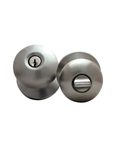 CERRADURA POMO DORMITORIO OLYMPUS CROMO SATIN  KWIKSET