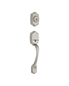 JUEGO CERRADURA ENTRADA BELLEVIEW NIQUEL SATIN LLAVE DE SEGURIDAD KWIKSET