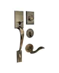 JUEGO CERRADURA ENTRADA LIBERTY BRONCE ANTIG LLV/SEG KWIKSET