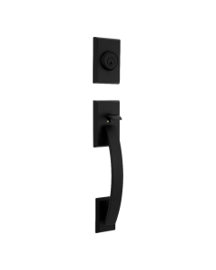 JUEGO CERRADURA ENTRADA TAVARIS NEGRO MATE LLAVE DE SEGURIDAD KWIKSET