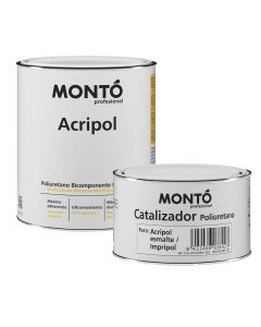 ESMALTE ACRIPOL BLANCO MATE 750ML CON CATALIZADOR MONTO