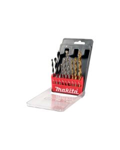 JUEGO DE 9 BROCAS PARA METAL MADERA CONCRETO MAKITA