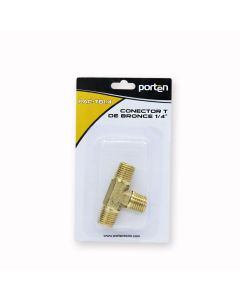 TEE BRONCE 1/4" PORTEN