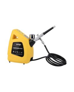 Aerógrafo con  mini compresor de 15 litros / minuto de 12 watts 20 PSI de 12 voltios-DC PORTEN