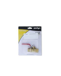 LLAVE DE PASO BRONCE 3/8" X 3/8" MACHO PORTEN