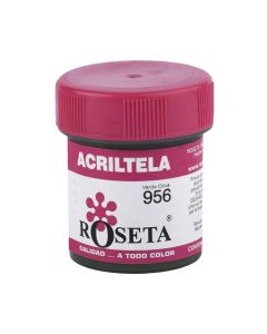 ACRILTELA MATE VERDE OLIVA DE 30 CENTIMETROS CUBICOS ROSETA