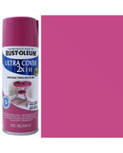 PINTURA EN SPRAY ULTRA COVER 2X ROSA INTENSO BRILLANTE DE 430 MILILITROS RUST OLEUM