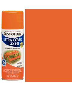 PINTURA EN SPRAY ULTRA COVER 2X NARANJA BRILLANTE DE 430 MILILITROS RUST OLEUM