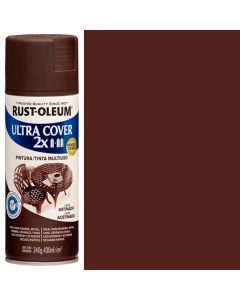 PINTURA EN SPRAY ULTRA COVER 2X CAFE SATINADO DE 430 MILILITROS RUST OLEUM