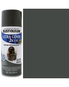 PINTURA EN SPRAY ULTRA COVER 2X GRIS OSCURO BRILLANTE DE 430 MILILITROS RUST OLEUM