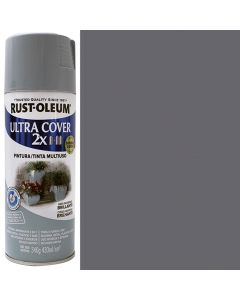 PINTURA EN SPRAY ULTRA COVER 2X GRIS INVIERNO BRILLANTE DE 430 MILILITROS RUST OLEUM