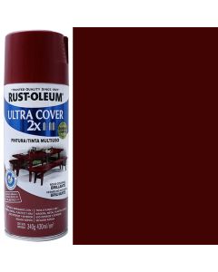 PINTURA EN SPRAY ULTRA COVER 2X ROJO COLONIAL BRILLANTE DE 430 MILILITROS RUST OLEUM