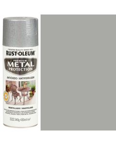 PINTURA EN SPRAY METAL PROTECTION PLATA MARTILLADO DE 430 MILILITROS RUST OLEUM