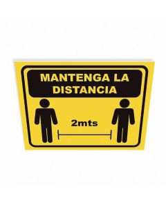 SENALETICA MANTENGA SU DISTANCIA DE 20 X 15 CENTIMETROS