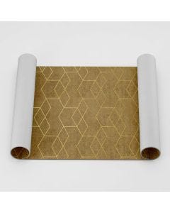 PAPEL TAPIZ 0.53X10MT CUBOS OCRE